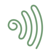 Datorhjälp 4 Abstrakt vågformad linje i grönt