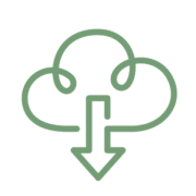 Datorhjälp 3 Nedladdning från molnet ikon