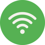 mds-symbol3 Grön wifi-symbol med vågor